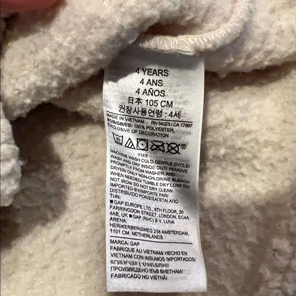 Baby Gap Sherpa Pullover Sweater for Toddler Girl, 4T